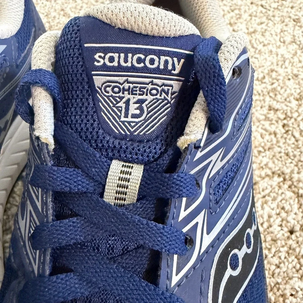 Saucony Cohesion 13 Mens Running‎ Shoes Navy Blue Silver S20559-22 Size 10.5
